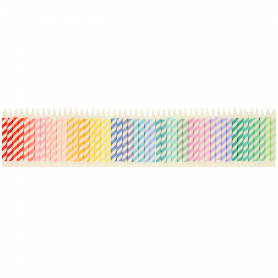 meri meri feestkaarsjes regenboog gestreept - 50st 