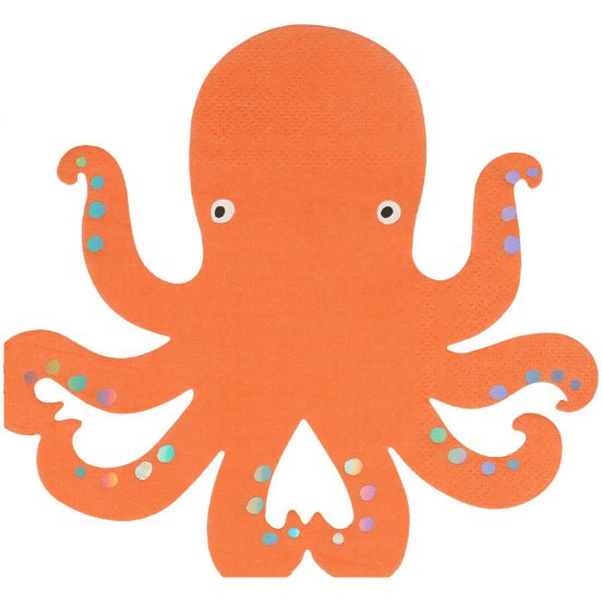 meri meri servetten octopus - 16st