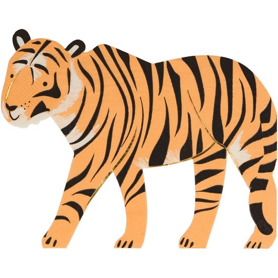 meri meri servetten tijger - 16st