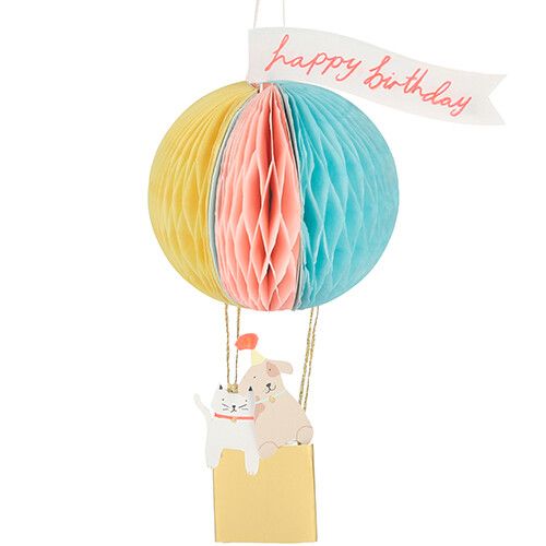 meri meri verjaardagskaart luchtballon 