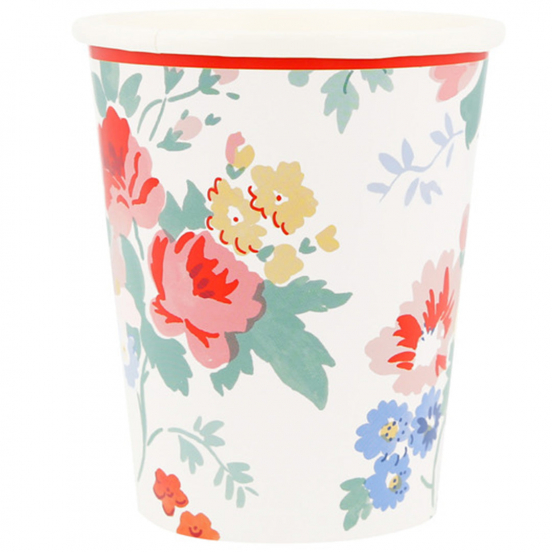 meri meri bekers vintage floral - 8st