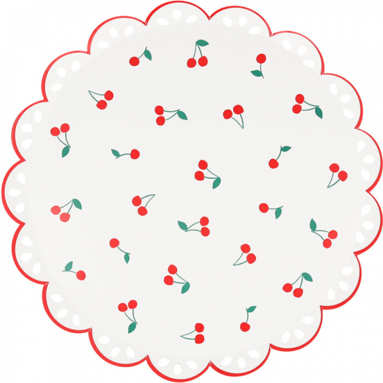 meri meri borden cherry - small - 8st