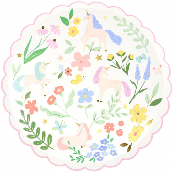 meri meri borden meadow unicorns - large - 8st