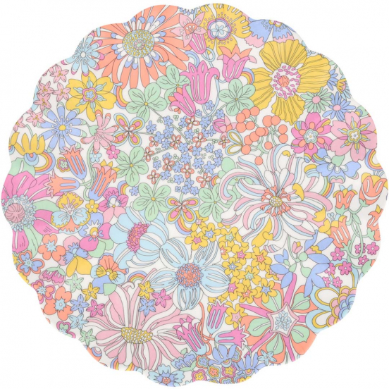 meri meri bord herbruikbaar liberty - rainbow garden - large