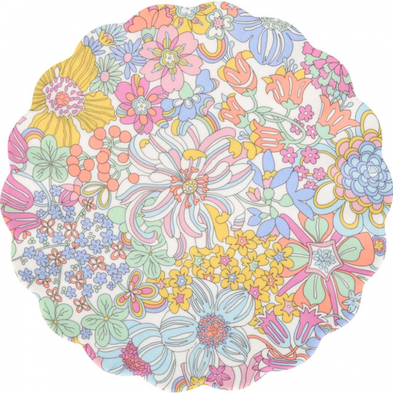 meri meri bord herbruikbaar liberty - rainbow garden - small