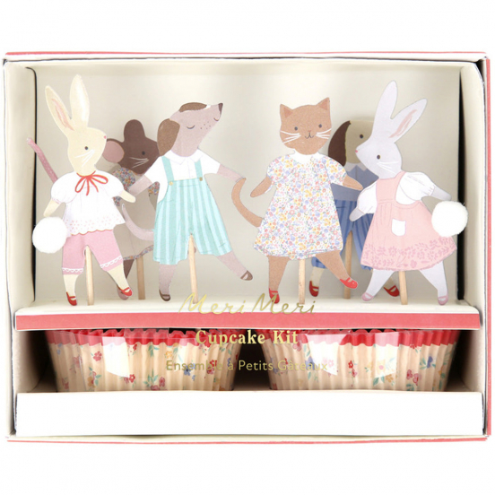 meri meri cupcake set dierenvrienden