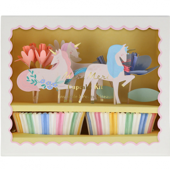 meri meri cupcake set meadow unicorns
