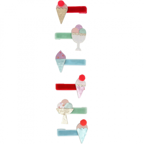 meri meri haarclips ijsjes - 6st