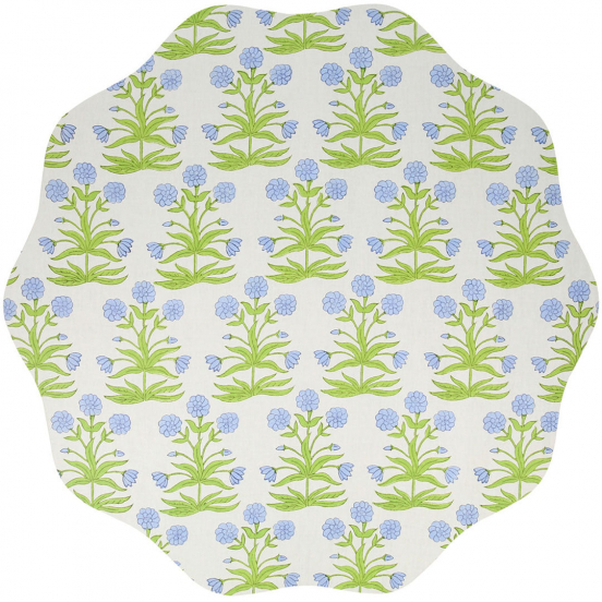 meri meri placemat molly mahon - blue flower