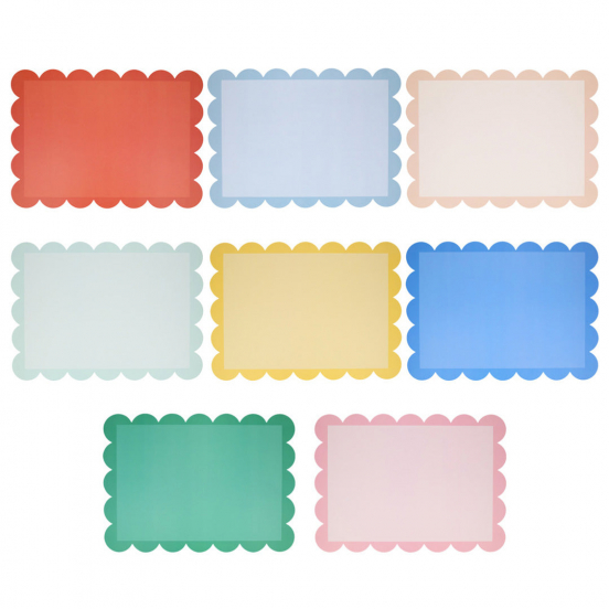 meri meri placemats gekleurd - 12st