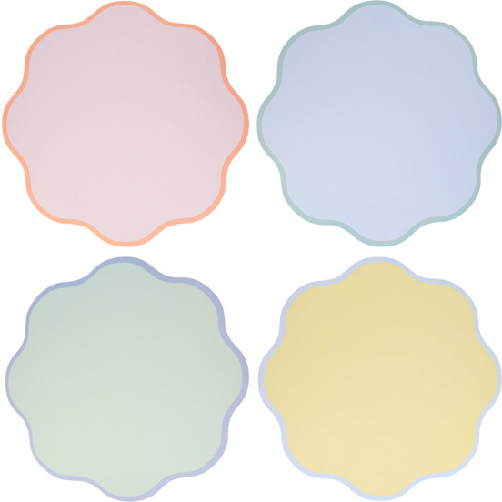 meri meri placemats golvend rond - 12st