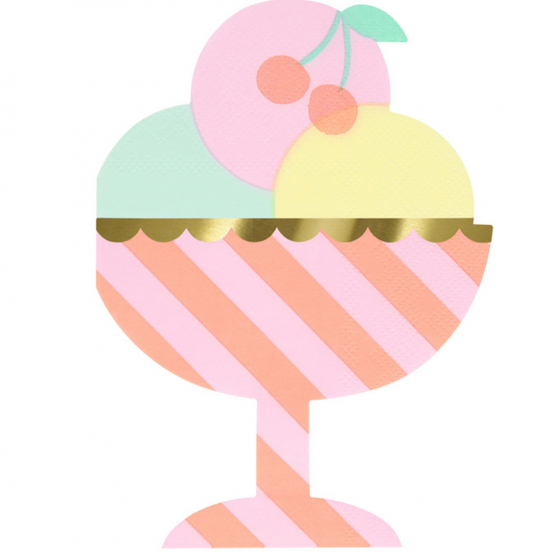 meri meri servetten ice cream - 16st