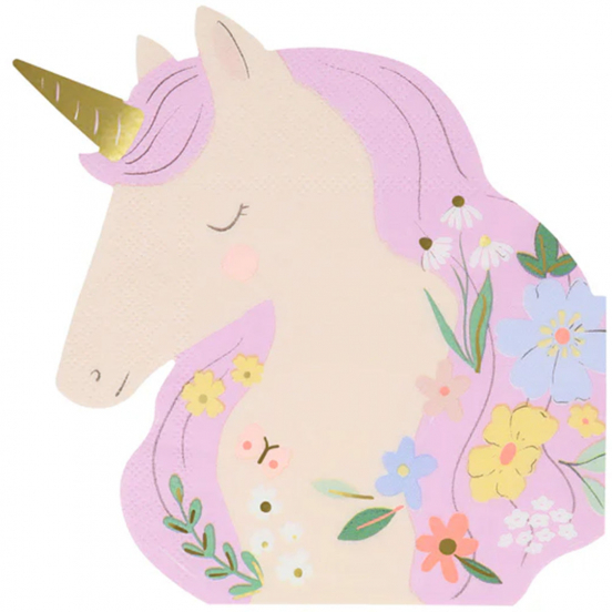 meri meri servetten meadow unicorns - 16st
