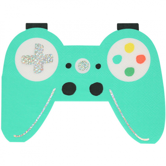 meri meri servetten video games - 16st