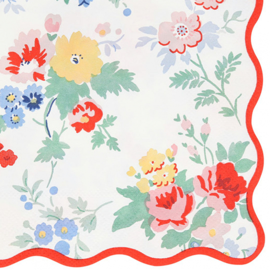meri meri servetten vintage floral - small - 16st