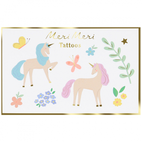 meri meri tattoos eenhoorn