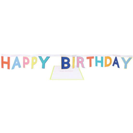 meri meri verjaardagskaart happy birthday banner