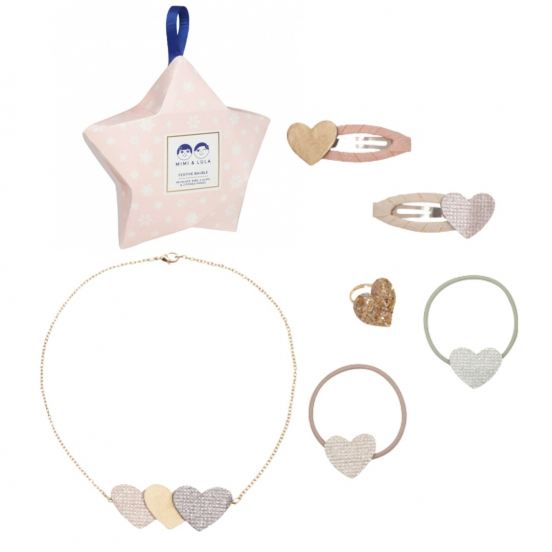mimi & lula cadeaudoos accessoires - hartjes - 6st