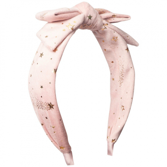 mimi & lula haarband pink starry velvet - alice