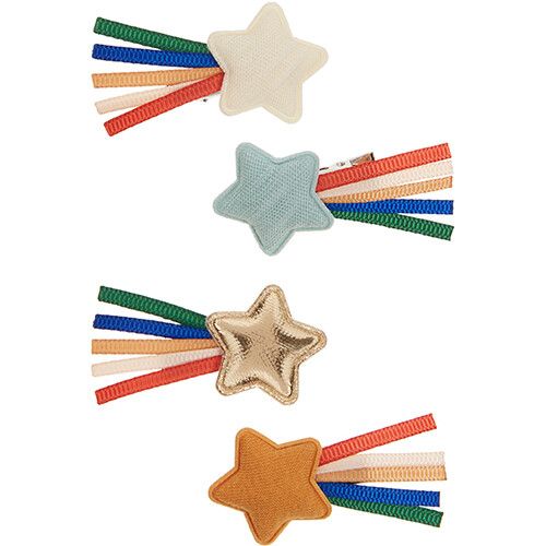 mimi & lula haarclipjes rainbow trail shooting star - 4st