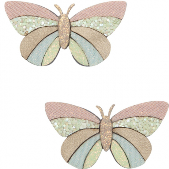 mimi & lula haarspeldjes stripe butterfly - 2st 