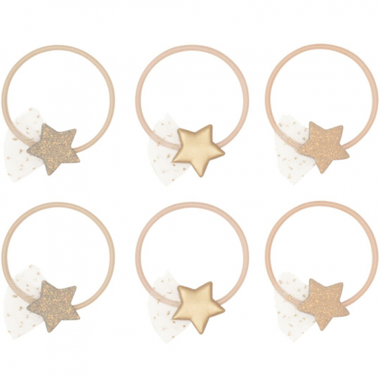 mimi & lula haarelastiekjes ballet star - shimmer - 6st 