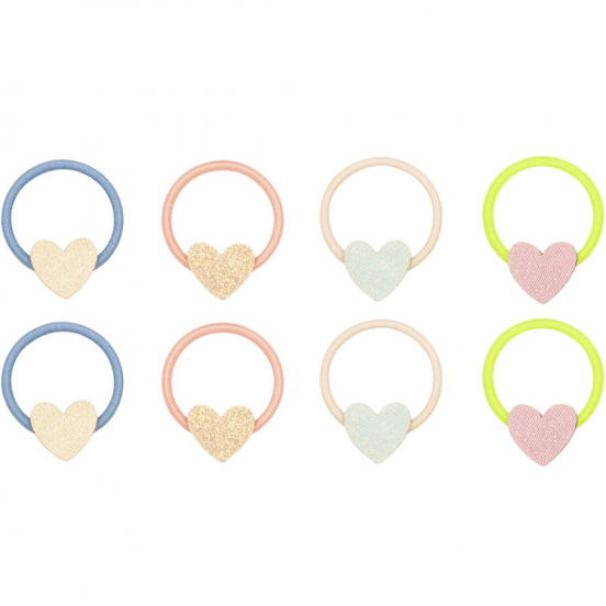 mimi & lula haarelastiekjes dreamy hearts - 8st