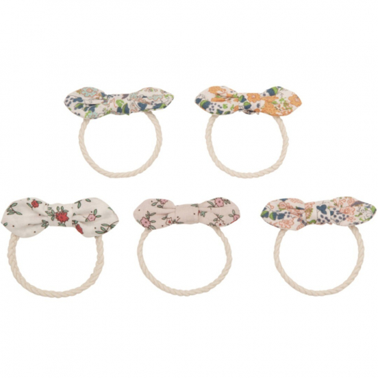 mimi & lula haarelastiekjes flora bow - 5st