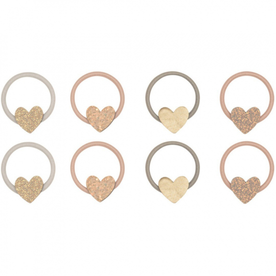 mimi & lula haarelastiekjes mini teeny heart - 8st
