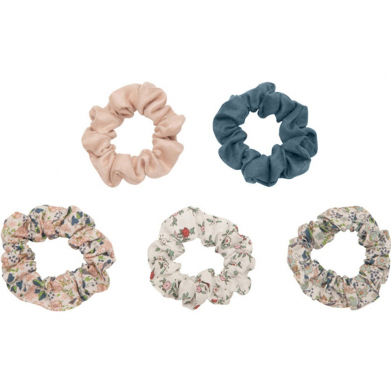 mimi & lula haarelastiekjes scrunchies floral - 5st