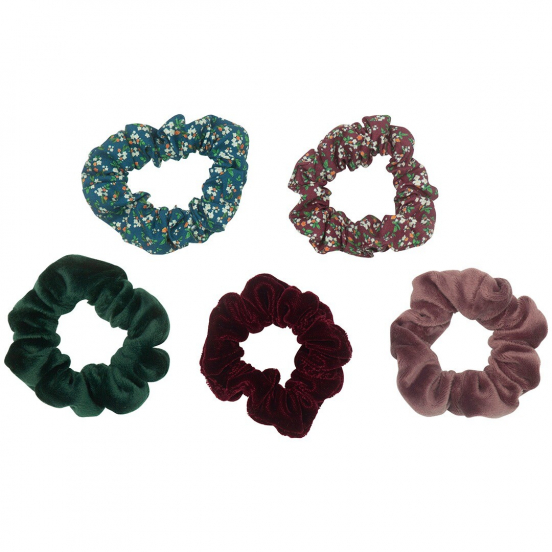 mimi & lula haarelastiekjes scrunchies winter - 5st 