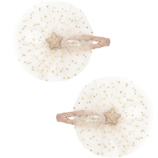 mimi & lula haarspeldjes ballerina star - ivory - 2st 