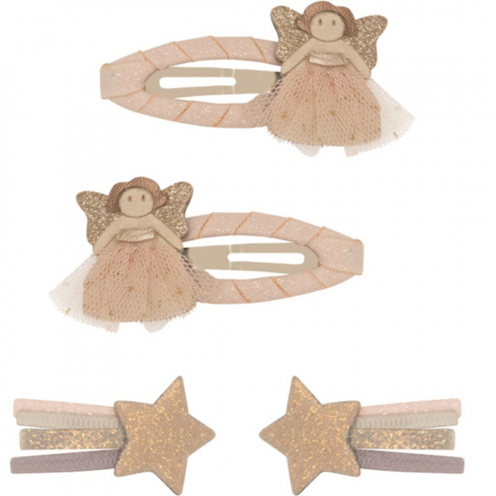 mimi & lula haarspeldjes fairy - pink multi - 4st 