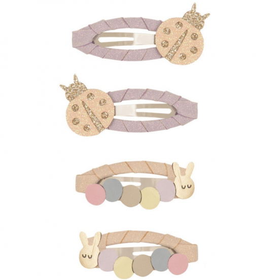 mimi & lula haarspeldjes ladybird & caterpillar - 4st 