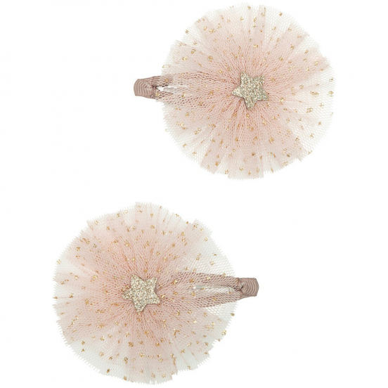 mimi & lula haarspeldjes ballerina star - roze - 2st