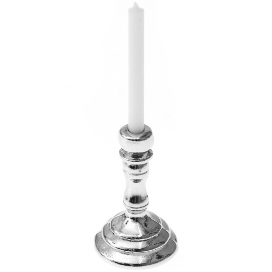 miniatuur kaarshouder zilver - 4 cm