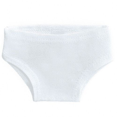 minikane poppenkleding onderbroek - wit - 34 cm