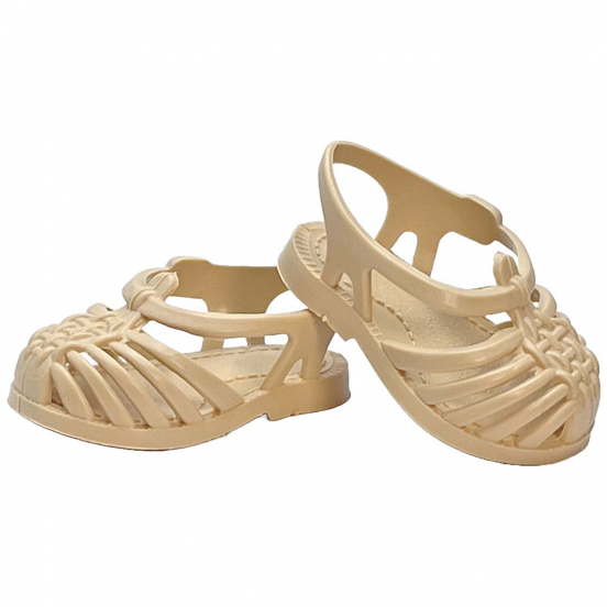 minikane poppensandalen sun - beige - 34 cm
