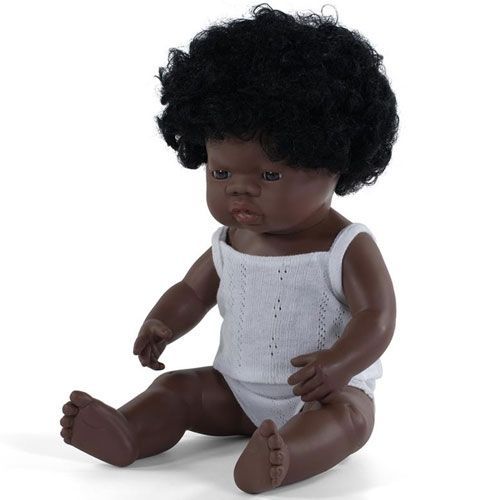 miniland babypop afrikaans meisje - 38 cm