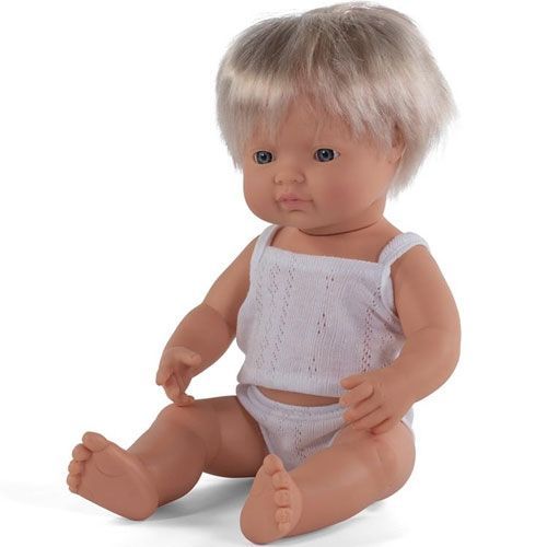 miniland babypop blonde jongen - 38 cm