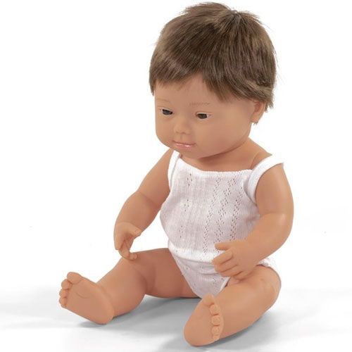 miniland babypop jongen met het down syndroom - 38 cm