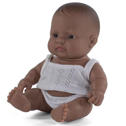 miniland babypop latin met ondergoed jongen - 21 cm