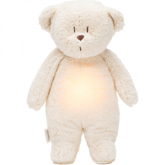 moonie 2.0 next gen knuffelbeer met nachtlamp en geluid - polar natur - 28 cm