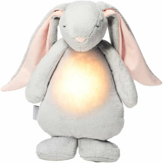 moonie 2.0 next gen knuffelkonijn met nachtlamp en geluid - cloud - 28 cm