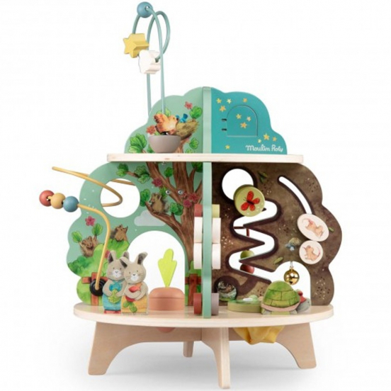 moulin roty activiteitentafel trois petits lapins