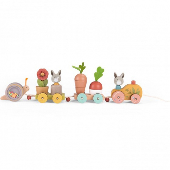 moulin roty blokkentrein trois petits lapins