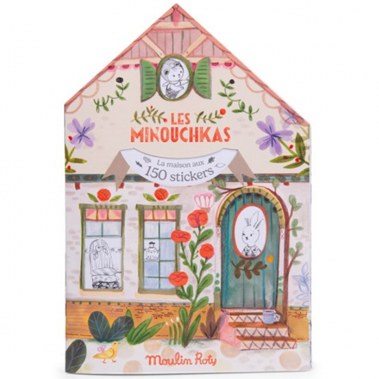 moulin roty kleur- en stickerboek les minouchka's