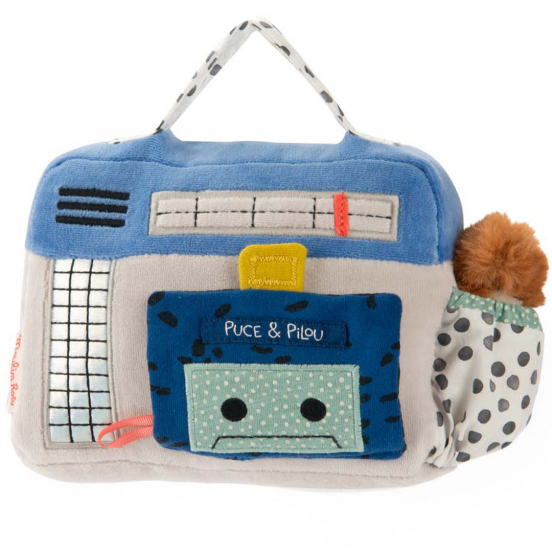 moulin roty muziekdoosje cassetteradio puce & pilou