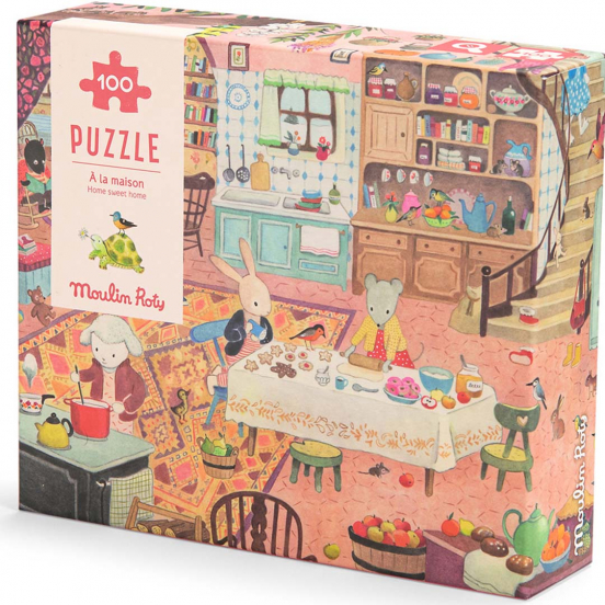 moulin roty puzzel in het huis - la grande famille - 100st