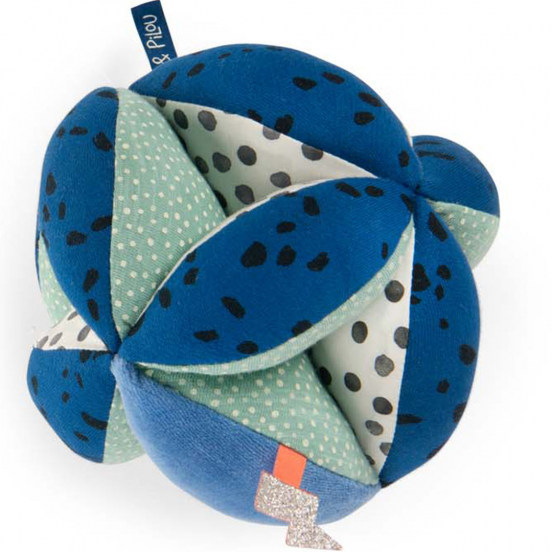 moulin roty sensorische bal puce & pilou - 15 cm